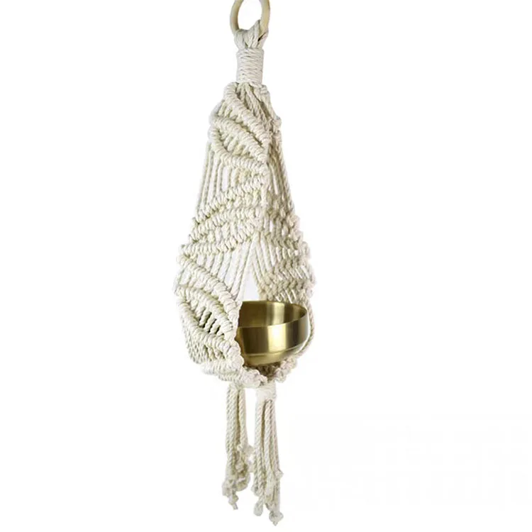

Macrame plant hangers indoor hanging and handmade plant holder, Cream white or customized