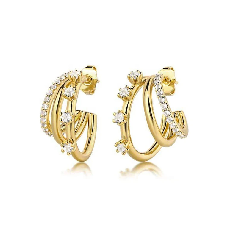 

Gemnel wholesale saudi gold jewellery bohemian designer popular brands for wedding black stone hook earrings