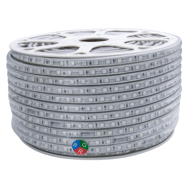 220v Input Directly 100m RGB Waterproof Smd 5050 Copper Wire Led Strip Light