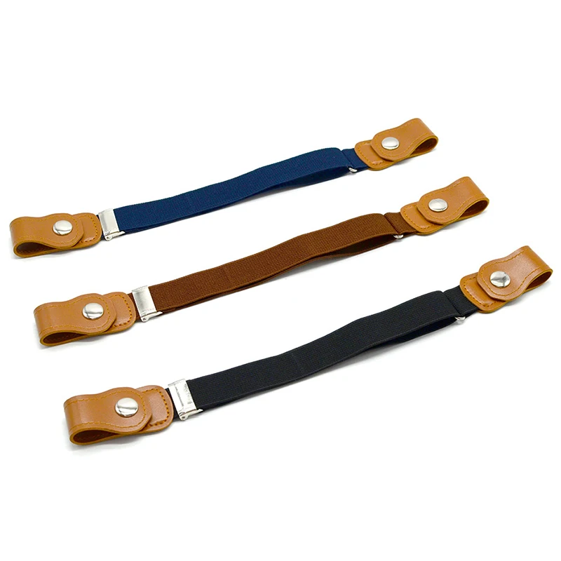 

Children's Elastic Snap Belt Kids Solid Color Belt Pants Boys Girls Kindergarten Belts