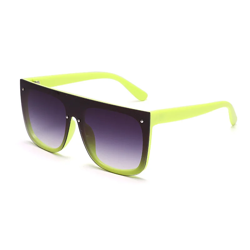 

2022 Oversized Square Sunglasses Women New Luxury Brand Trendy Flat Top Red Blue Mirror Lens Vintage Men Gradient Shades UV400
