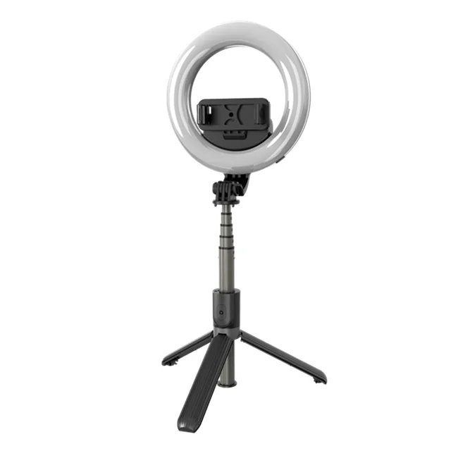 L07 Portable Build-in Battery Live light phone stand Camera Fill Ring Light Foldable Tripod Selfie Stick