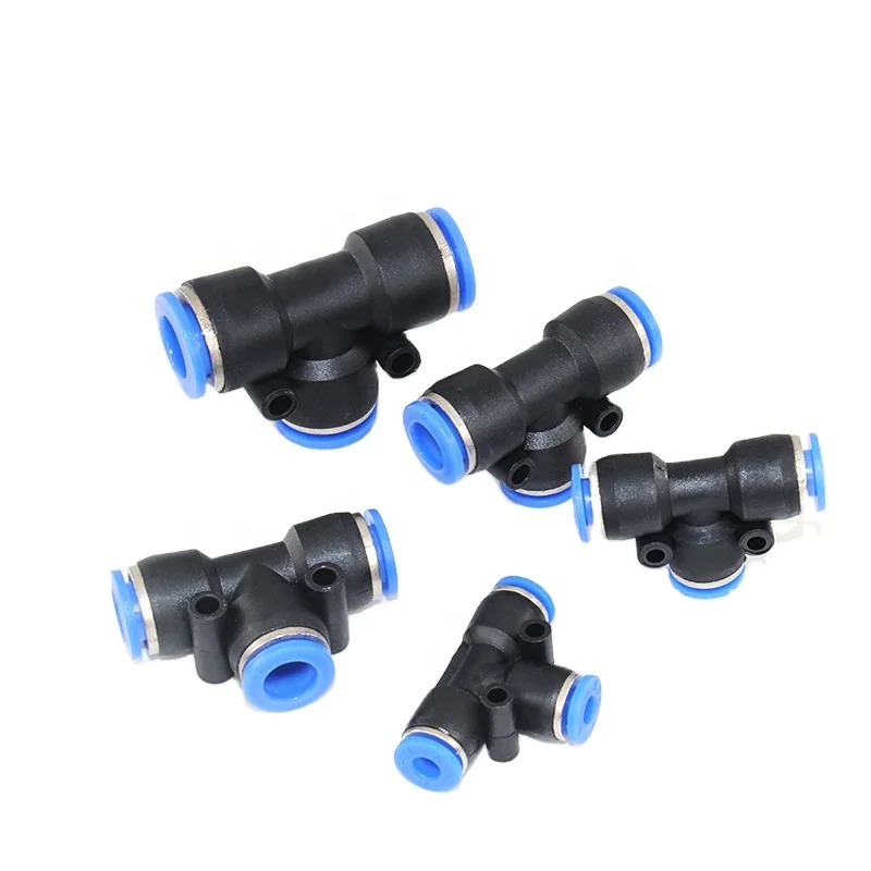 

Pneumatic connection T-Type PE Diameter Three-Way Joint Hose Plastic Butt Quick Plug Quick Connector Pneumatic Tracheal Joint