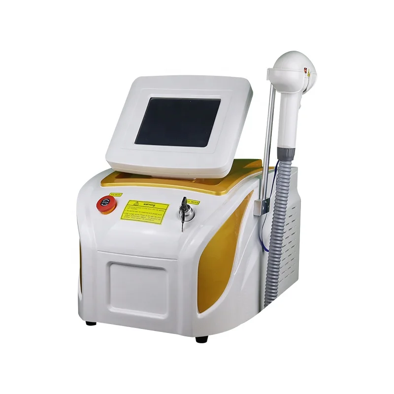 

2021 Permanent Hair Removal Device 808nm Diode Laser Hair Removal Machine for Beauty Salon, Blue/gray/gold