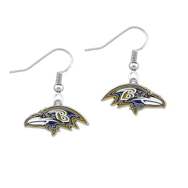 

Silver plated NFL Baltimore Ravens Championship earrings