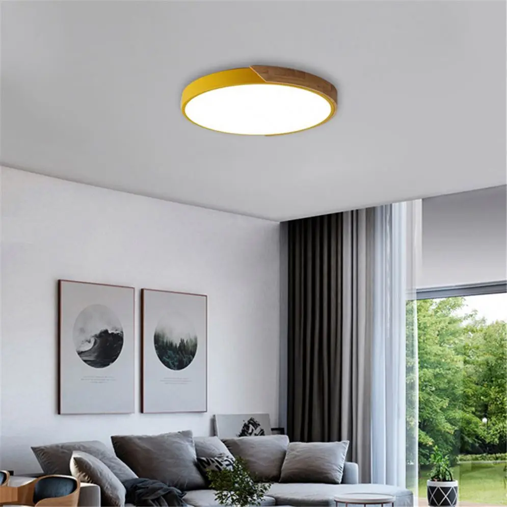 60W Adjustable Temperature Brightness Infrared Control Led Iron Light Round Ceiling Lamp With Chrome Finish Frame