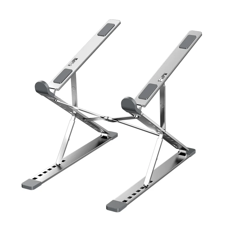 

New Produckt Adjustable Vertical Aluminum Portable Laptop Foldable Holder Stand, Silver