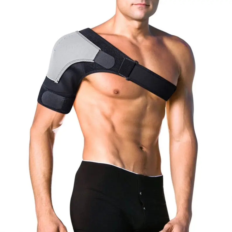 

Adjustable Double Shoulder Brace Support With Pressure Pad for Injury Prevention Sprain Soreness Tendinitis Bursitis, Black