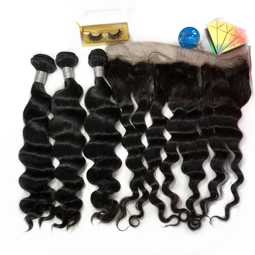 

Double welf Cuticle aligned raw brazilian human hair wavy unprocessed virgin hair