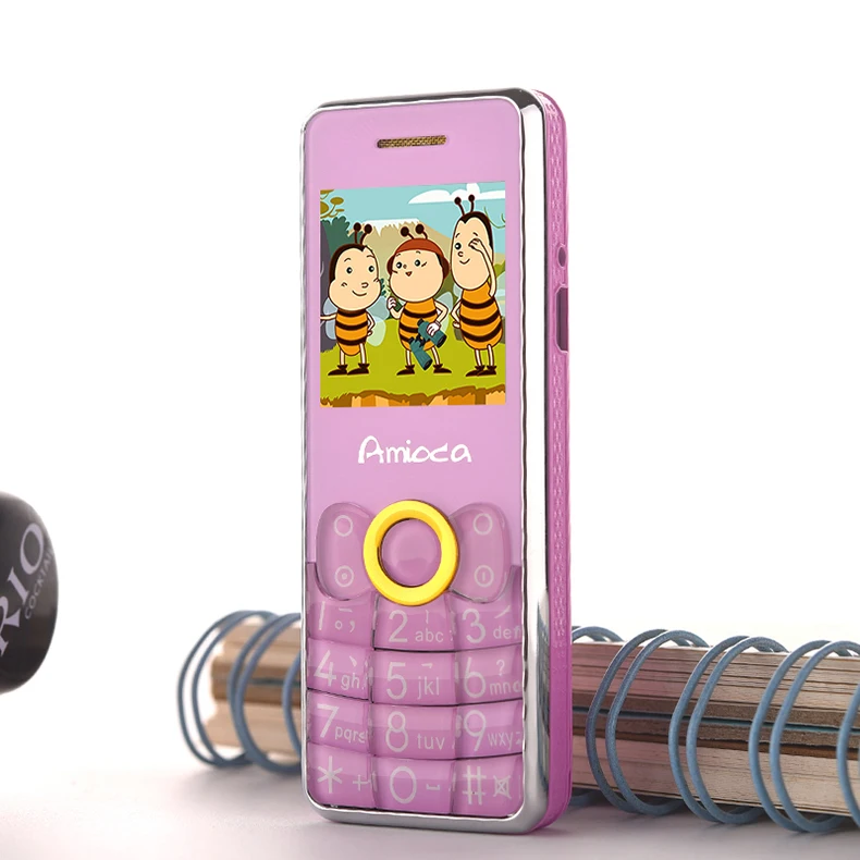 

Hot Sale Mini Mobile Phone A10 Carton Cute Colorful Bar Cell phone Kid Lady Children Hands unlocked Mobile Telephone flashlight