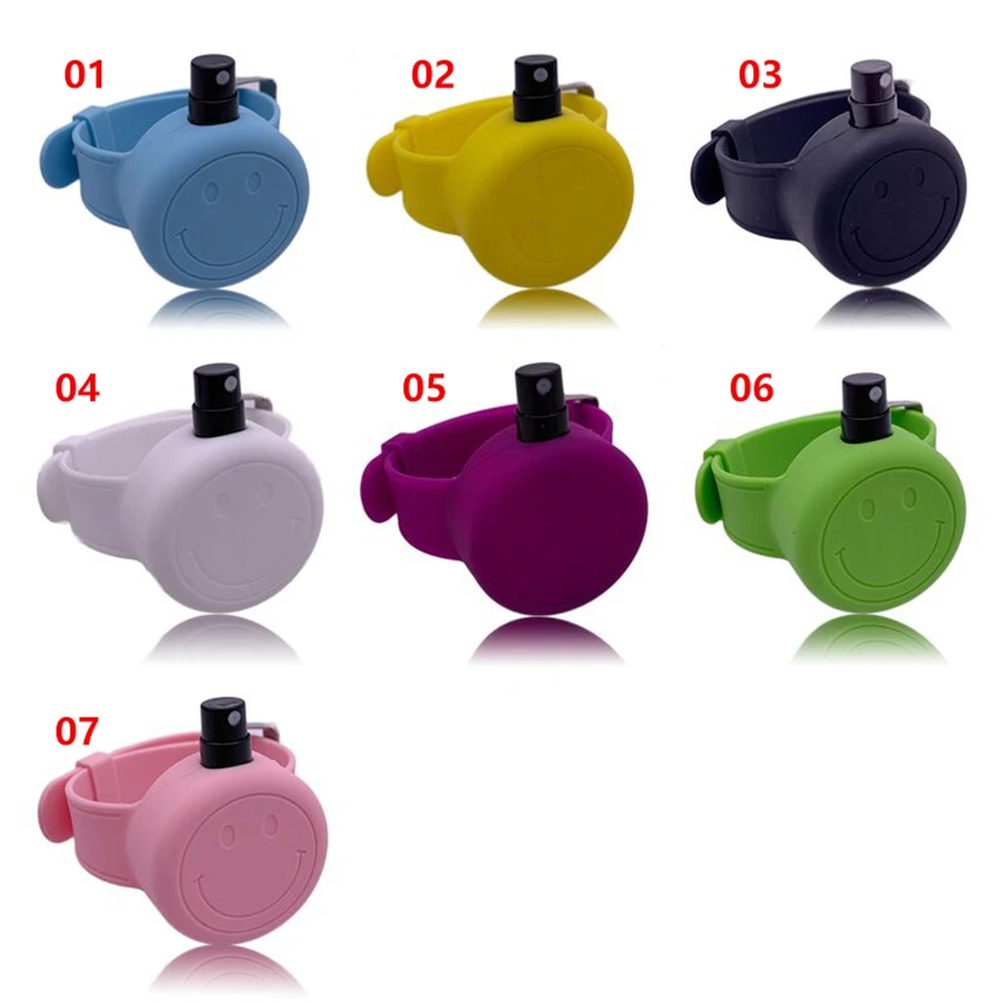 

OOA36 Silicone Dispenser Bracelet Soap Spray Bracelet Wristband Mosquito Repellent Bracelets, 7 colors