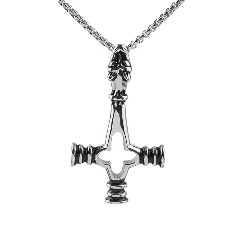 

Cross Pendants Necklaces Hollowed Charms Stainless Steel Jewelry Wholesale 2022 New Men Boy Crucifix Pendant, Titanium