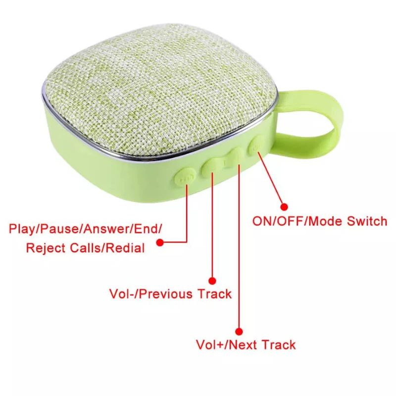 fashion fabric outdoor sport cloth Bluetooth speaker for mobile phone - ANKUX.COM
