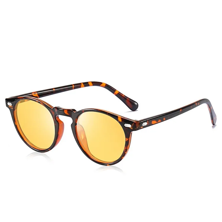 

Sunglasses Cool Pilot Style Fashion Polarized & Night Vison Round Frame designer Sunglasses, Black, brown