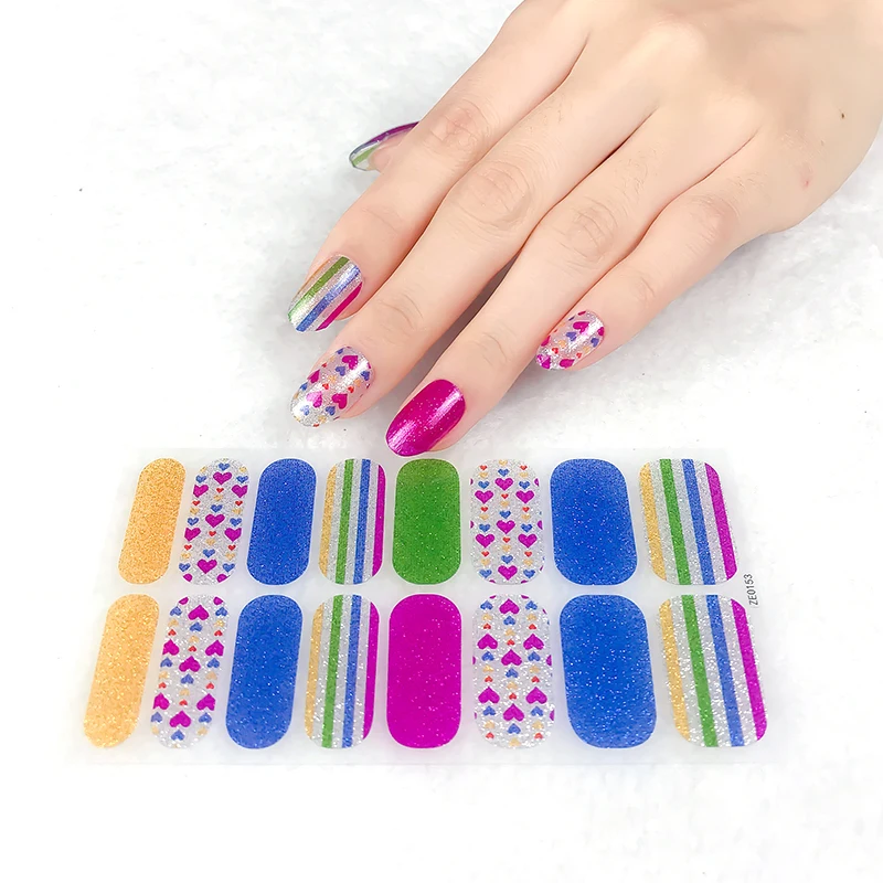 

2021 gel designers art nail sticker OEM/ODM Beautiful Nail Stickers Star Self-adhesive Tips DIY Art Design cartoon nail stickers, Customers' requirements