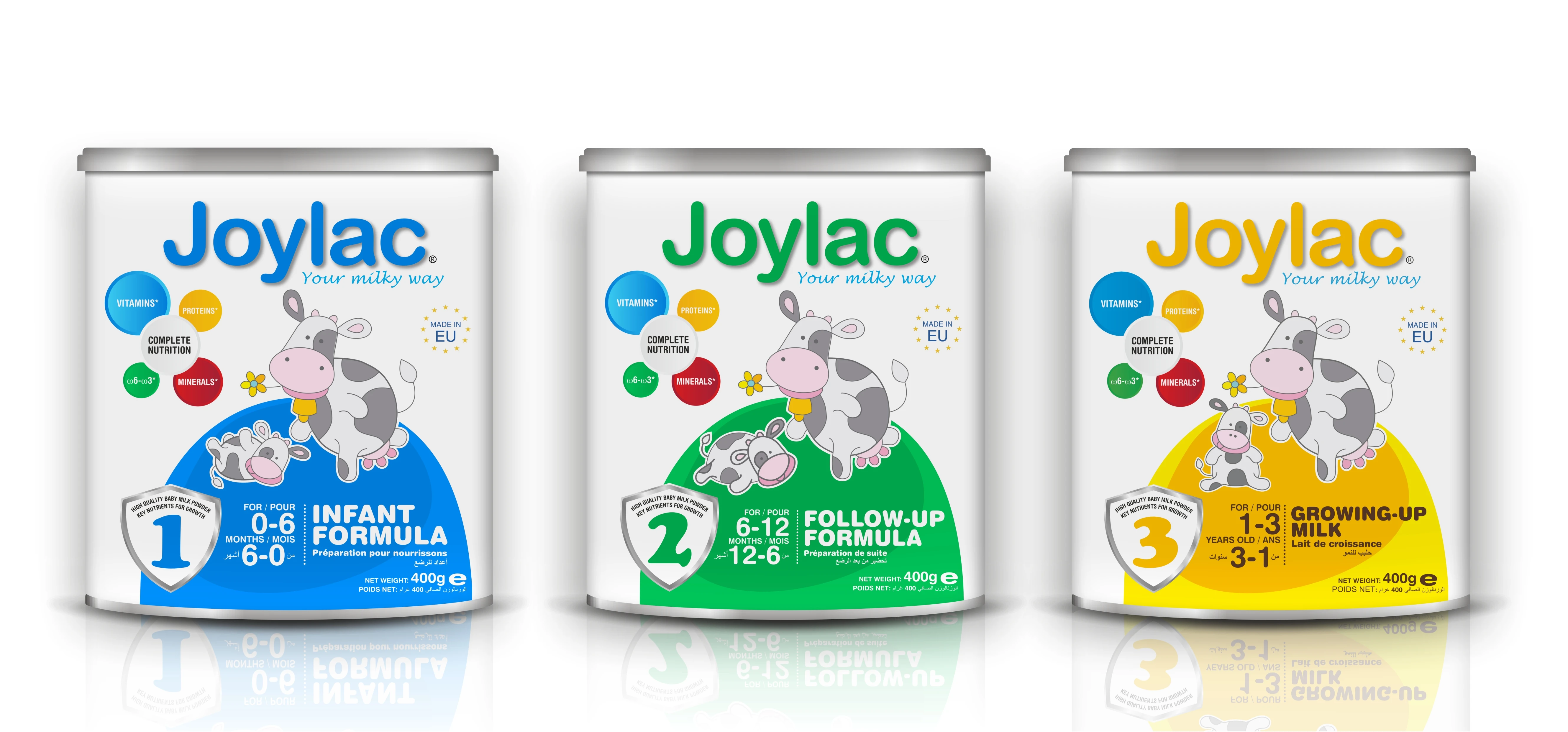
Joylac baby milk formula and Cereals 100% EU origin 