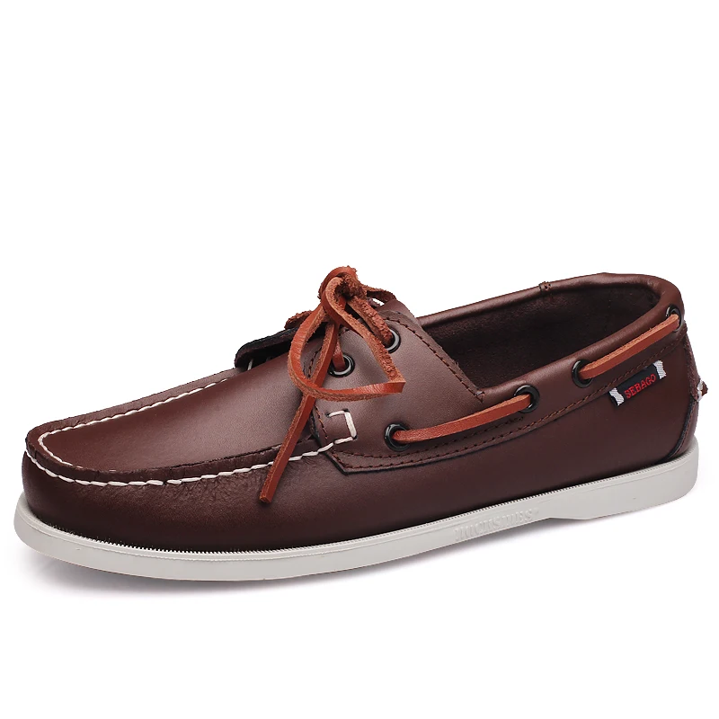 

2021 Fashion casual loafers men shoes genuine leather moccasins man boat shoes for men