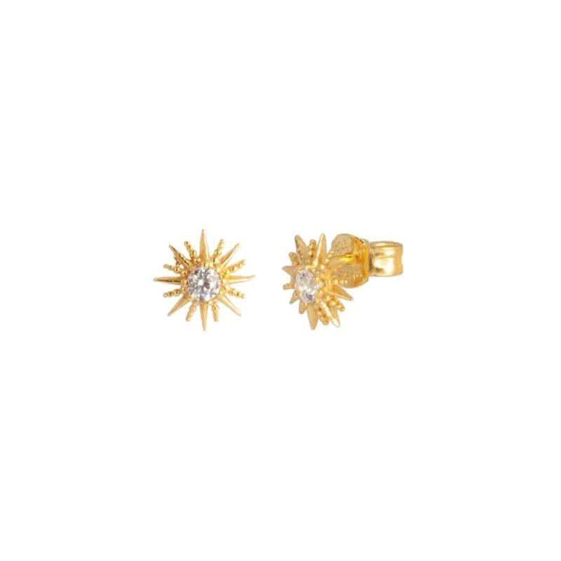 

Gold plated S925 sterling silver sunflower earrings