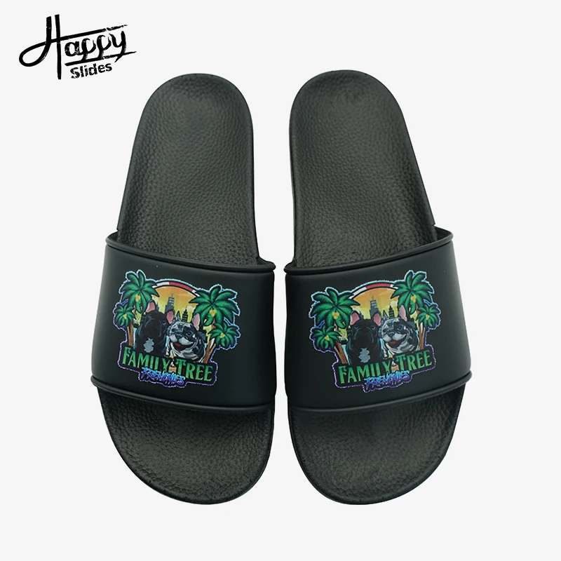 

Happyslides Comfortable Soft Slippers Sandal Slide Custom Summer Men Slippers PVC Strap Slipper Custom Made Sandals