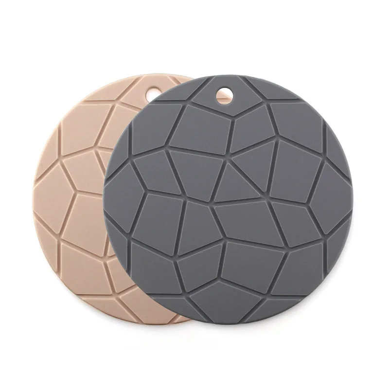 

Silicone Pot Holders Silicone Trivets Multi-Purpose Hot Pads Heat Resistant Non-slip Insulation, Grey and pink