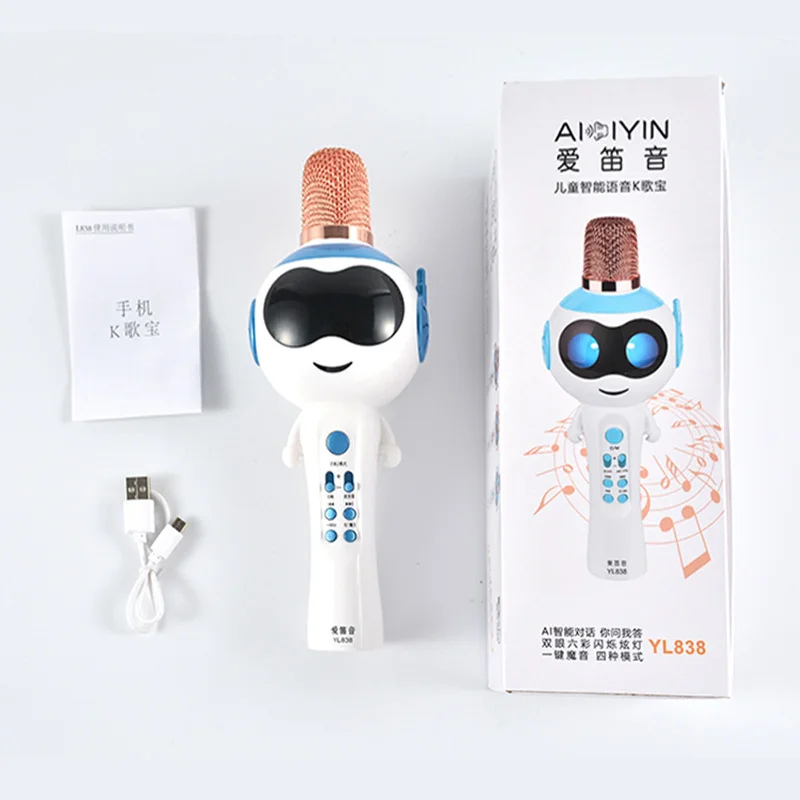 

Sing Songs In Portable Wireless Microphone Factory Wholesale 2020 new arrival Variable Voice Studio Microphone Customizable, Red / blue