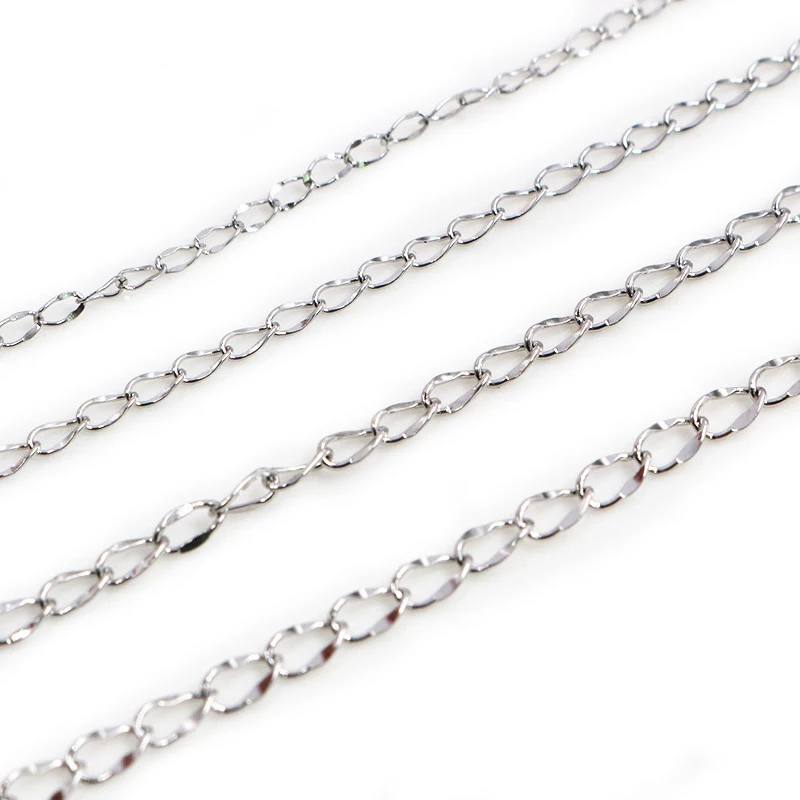 

5 Meters/Lot No Fade Stainless Steel polishing Necklace Tail Chains For DIY Jewelry Findings Making Materials Handmade Supplies
