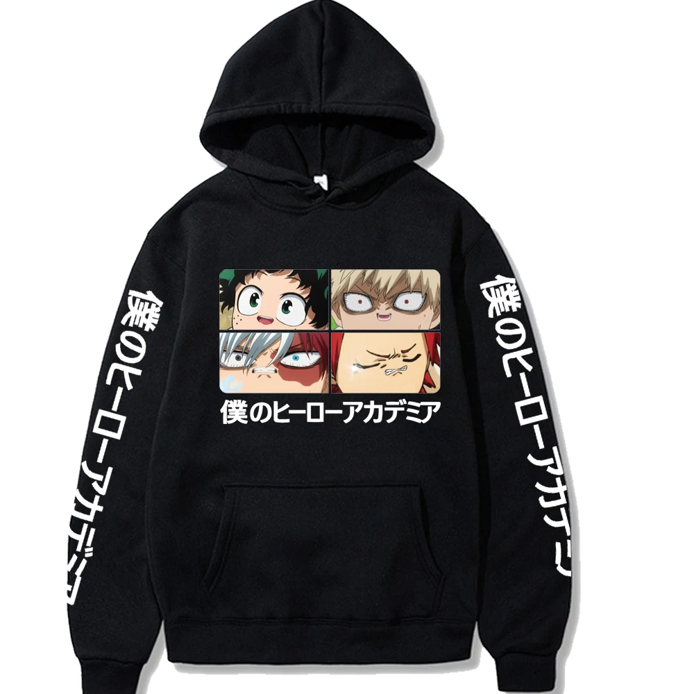 

My Academia Anime Manga Hoodie New Shoto Todoroki Bakugou Katsuki Ochaco Uraraka Nice Loose Sweatshirt Men Pullover Tops