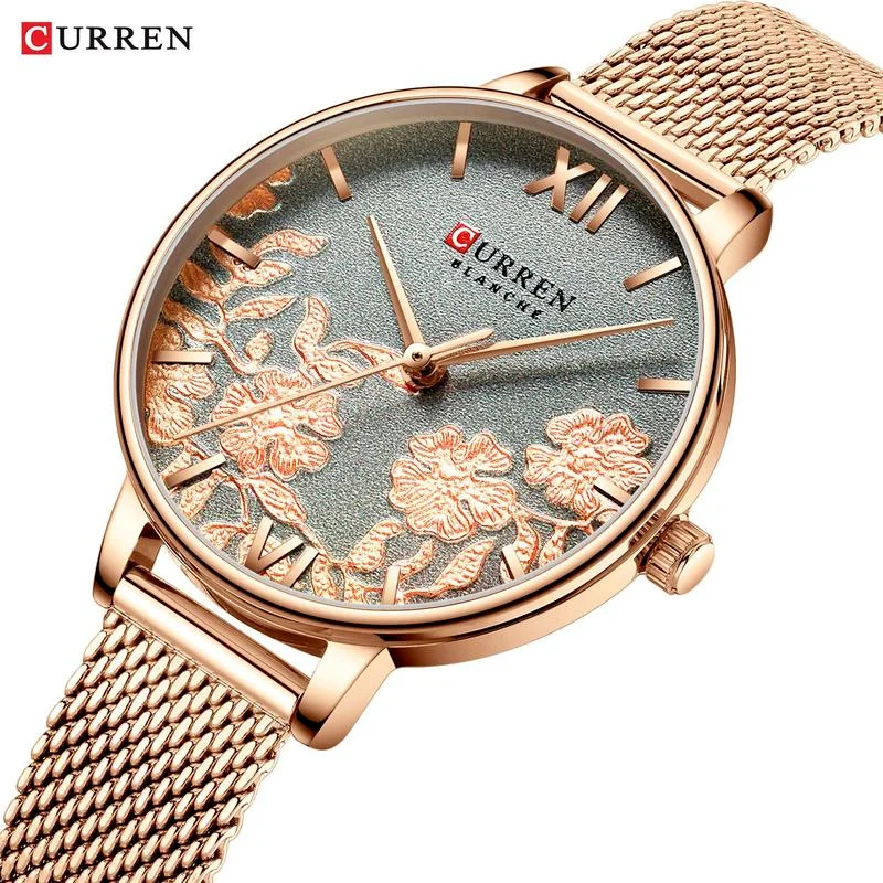 

CURREN Fashion Women Watches Luxury Retro Stainless Steel Famale Quartz Wristwatches Luxury Waterproof Ladies Watch