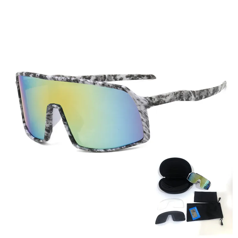 

Lucky Lnterchangeable Lenses Outdoor Sports Glasses Cycling Climbing Eye Protection Reflective Sunglasses, 9 colors