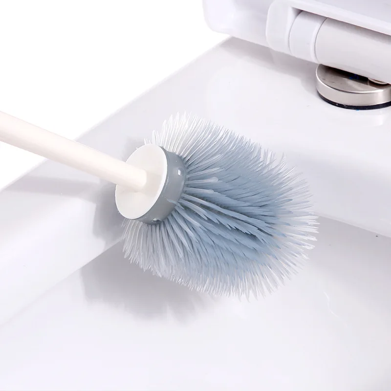 

Silicone soft hair non-perforating toilet long handle non-dead corner cleaning brush