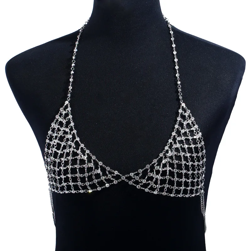

Popular Sexy Crystal Bra Chains for Beach Party, Picture