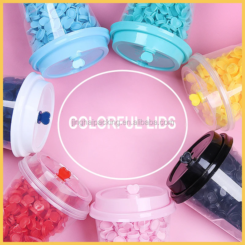 Factory Disposable Plastic Bubble Tea Milk Tea Pp Cup With Lids