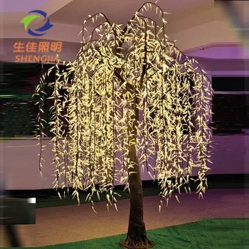 Wholesale outdoor Professional landscape artificial led weeping willow tree and led tree lights for Roads and gardens