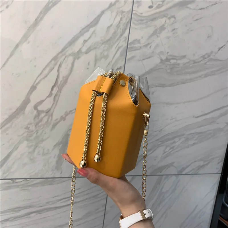 

Hot fashion bags for ladies new style of female handbags chain bucket bag Korean version of one-shoulder messenger bag for women, 4 colors