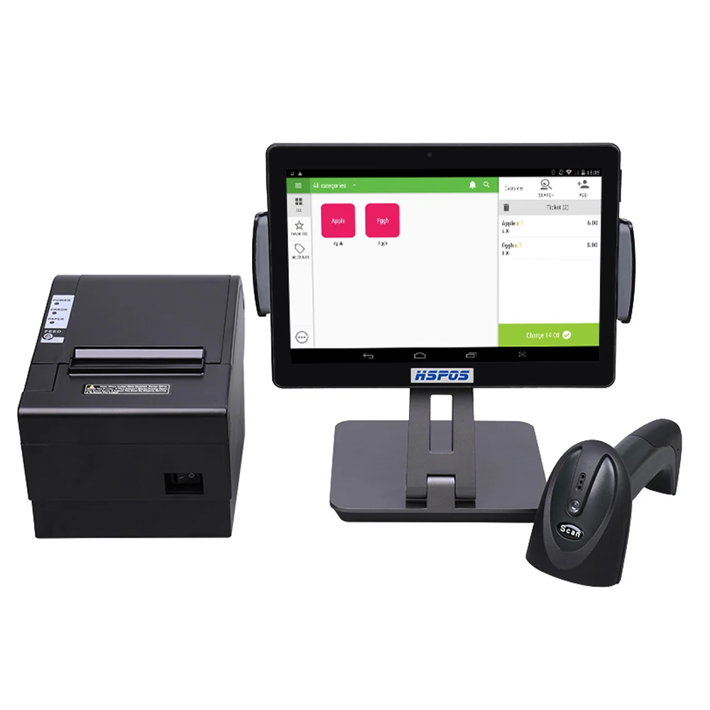 

Cheap New 10inch POS All in One Touch Cash Register Touch Screen System POS Android Tablet POS with Stand