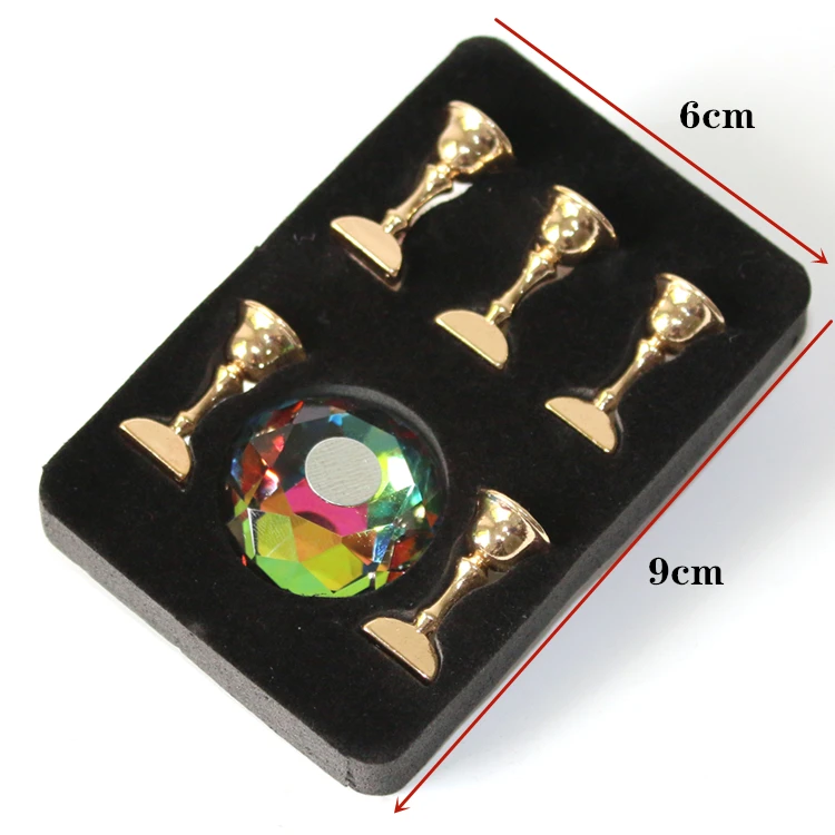 

Hot sell Magnetic Crystal Colorful 3D Metal Nail Training Stand Display Nail Rest Nail Stand Holder, 8 colors optional