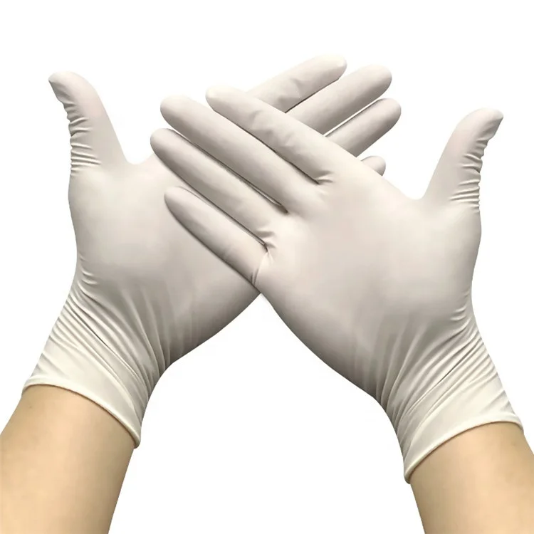 

wholesale oem logo custom powder free powder-free medical cleaning hotel hospital working latex gloves disposable latex glove