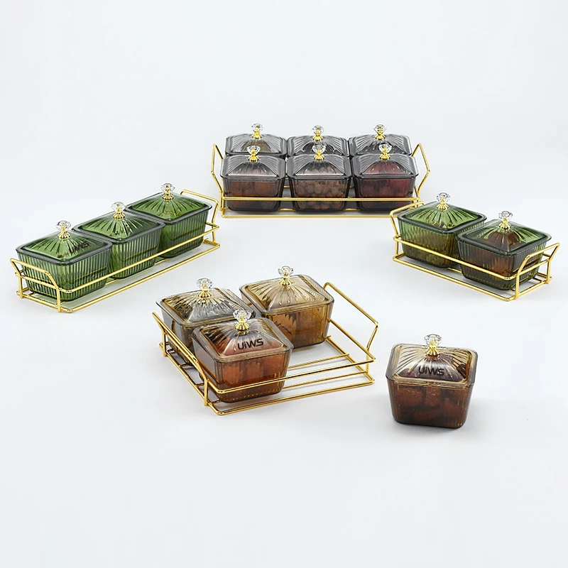 

Party wedding food snack pp serving tray multi compartment serving dish, Gold+white