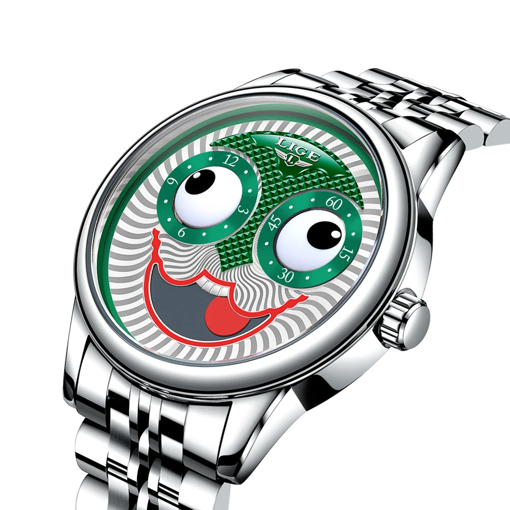 

2021 LIGE New Design Automatic Mechanical Men Clock High-end Watch For Men Stainless Steel Waterproof Wristwatch