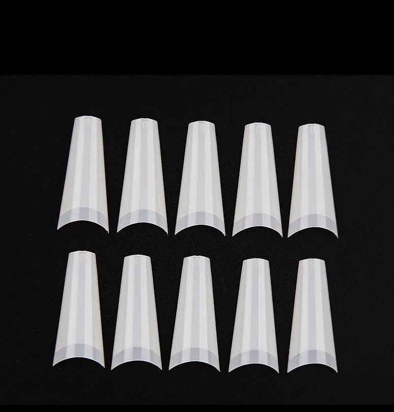 

500pcs gel x Nail Tips Bulk Natural Clear False half cover c curve xxl coffin nail tips, Clear,natural