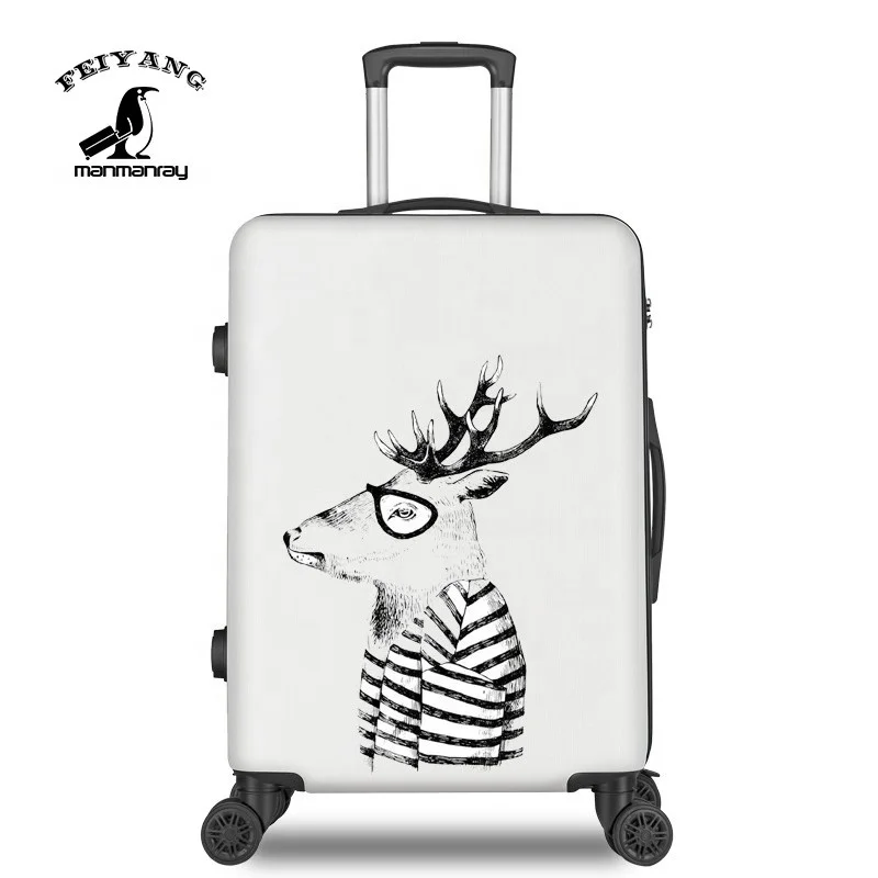 

Customized Design cartoon abs pc trolley travel luggage/bag 20"24"28" luggage bag & cases