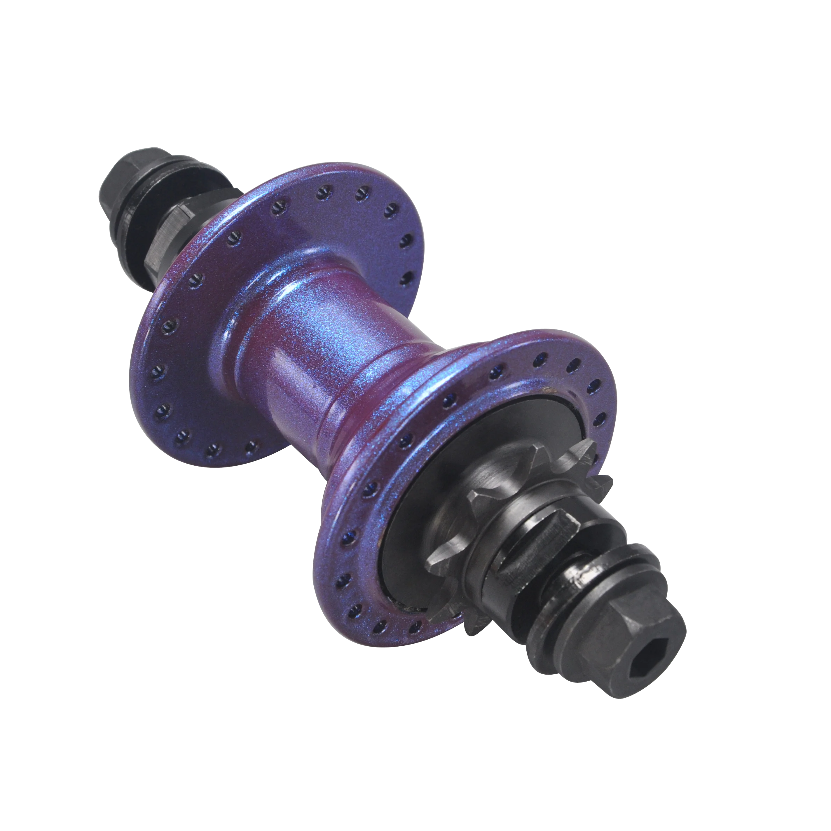 

6061 Aluminum 88 sounds 36H*M14*9T 5 sealed bearings Female Axle BMX rear hub, Starry purple