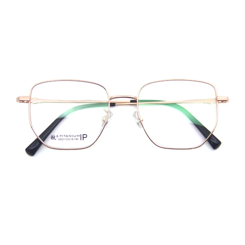 

Optical Vintage Titanium Eyeglasses Frame Fashionable Irregular Shape Titanium 2022 Trendy Print Unisex Blue Anti Light Bezel