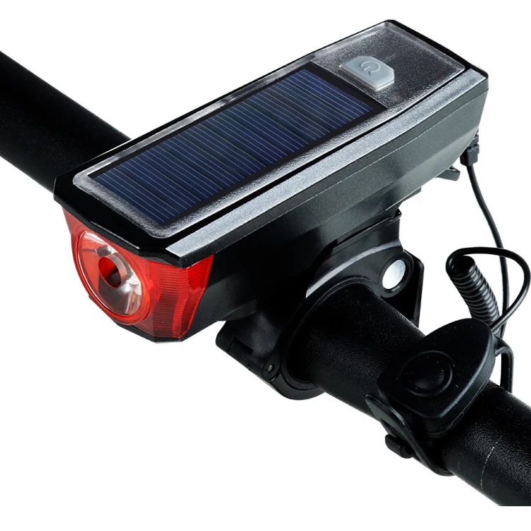 

Hot sale 3 in 1 Bike Light solar powered Bike Front light 3 Lighting Modes USB Rechargeable Bicycle Headlight