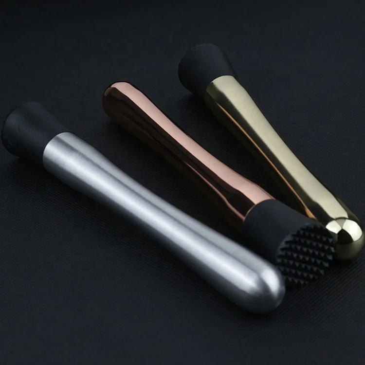 

Factory Direct custom cheap mini metal professional bar accessories stainless steel stirrer bar tool cocktail ice muddler