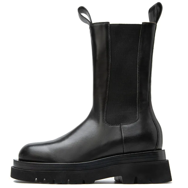 

Drop Shipping Solid Color Horse Riding Boots Winter Boots For Women Rubber Boots, 2 color