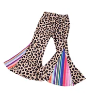 

Wholesale children's wear girls spring summer autumn and winter bell-bottom leopard print bell-bottom pants