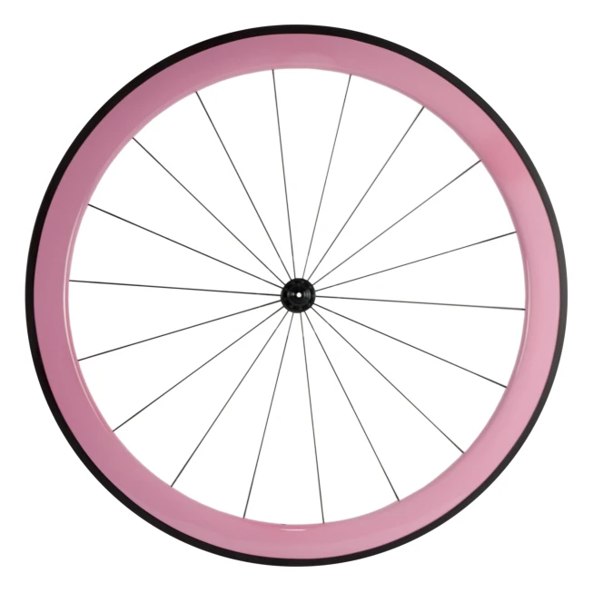 

TB2139 Pink Paint Ultralight 700C 50mm depth clincher Tubular Tubeless road bike carbon fiber bicycle hubsmith hub wheelset