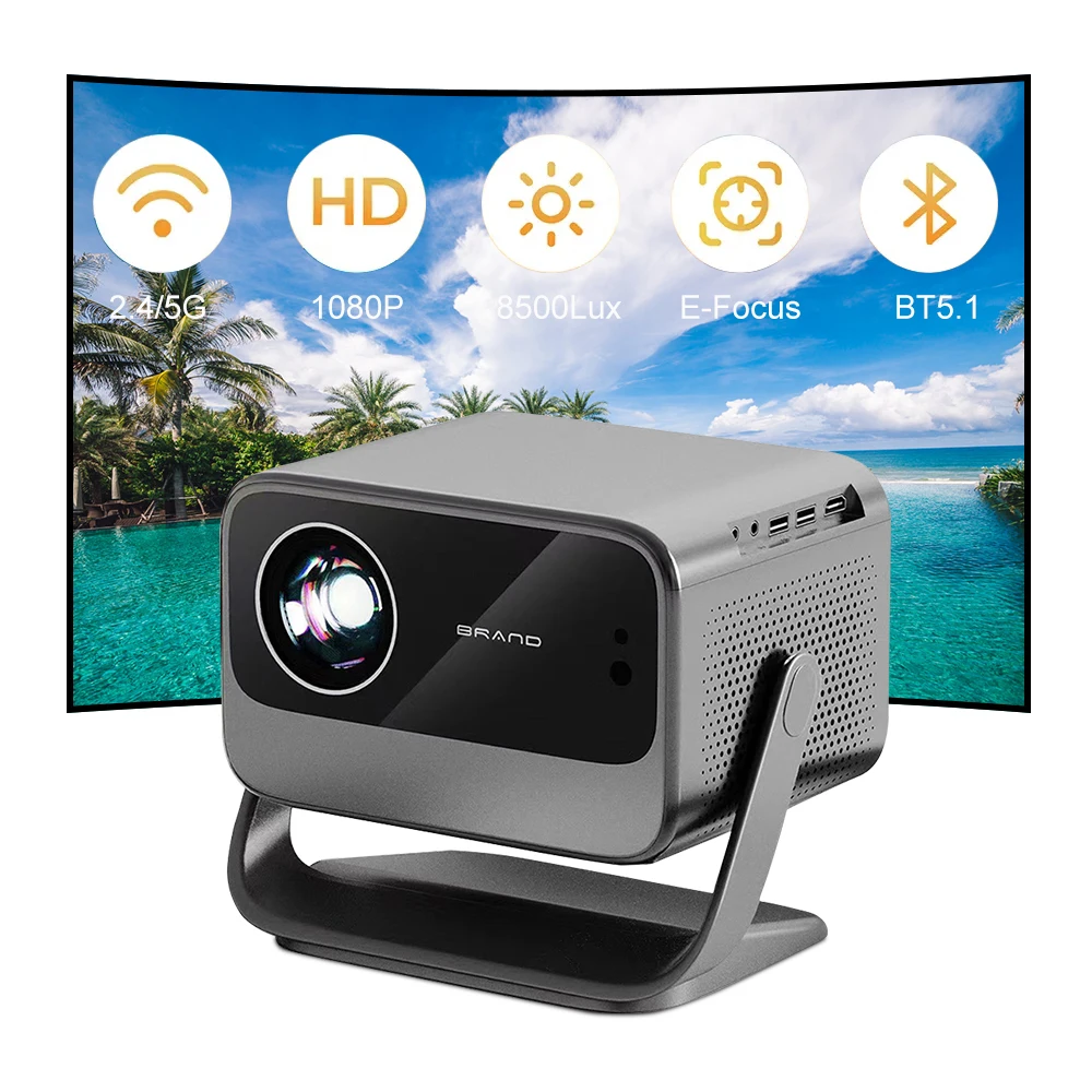 

Salange P29 New Design High Brightness Full HD 1080P Mobile Phone Projector 8500 Lumens Smart LCD Portable Projector