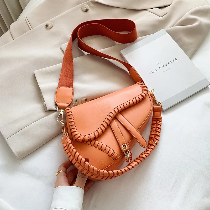 

2021 Ladies purse women PU leather wallets Saddle sling bags 4 color for women handbags